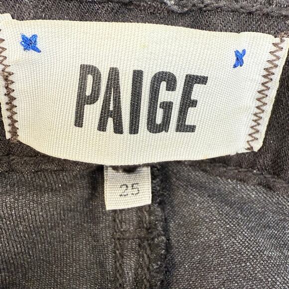 Paige Jeans Women's 25 (2) Black Verdugo Ultra Skinny Skater Girl Goth Preppy - Picture 7 of 14